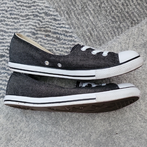 Converse Black and White Canvas Sneakers - Picture 5 of 7